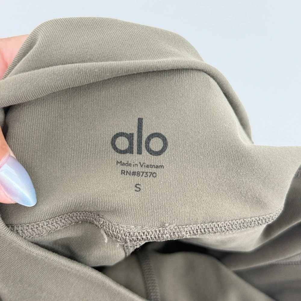 Alo Yoga Moto Legging High Waist Small Olive Green Womens Activewear Yoga Pants
